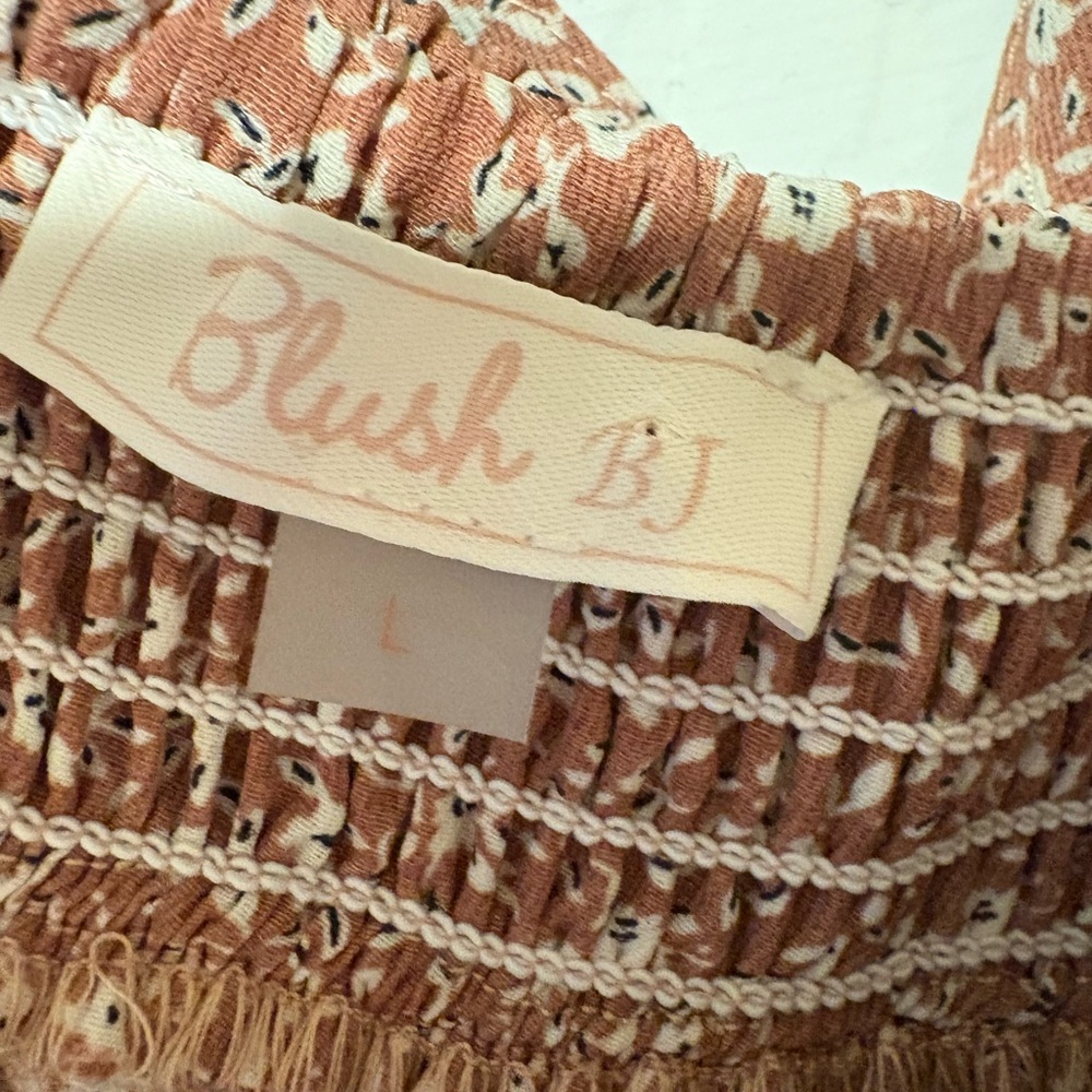 Blush Bj mauve floral maxi dress size L - Picture 9 of 15